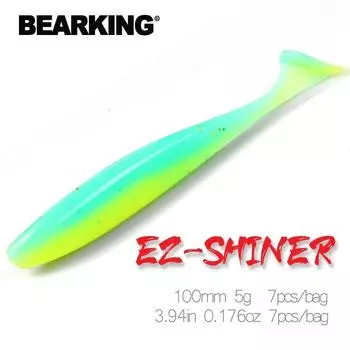 Bearking Shiner 100 мм 5 г 7 шт./пакет рыболовные приманки мягкая приманка искусственная приманка снасти джеркбейты для щуки и окуня A