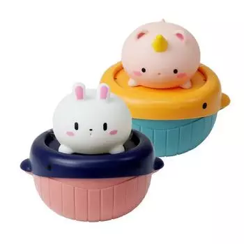 Bearvely baby пухлый единорог кролик 2 шт. в упаковке игрушка для купания в воде, корейские игрушки для ванной