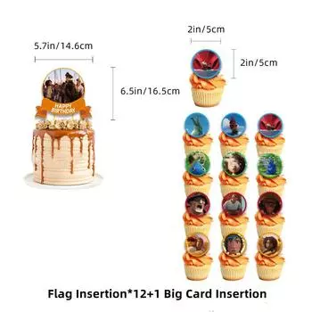 Beast The Sea Childrens Birthday Theme Party Balloon Flag Pulling Decorative FlagInsertion