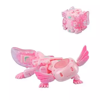 BEASTBOX 52TOYS BB-63A HEATMISER Трансформирующаяся игрушка Heat Miser Трансформируется из куба в гигантскую саламандру Трансформирующиеся игрушки Окрашенный Высоко артикулированный
