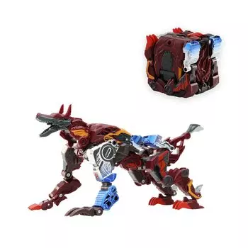BEASTBOX 52TOYS CHROMERIBS Трансформирующаяся игрушка Трансформируется из куба в Трансформирующаяся игрушка Волк Раскрашенная высокоподвижная фигурка Меха Зверь