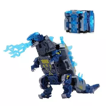 BEASTBOX 52TOYS SUBZERO Трансформирующаяся игрушка Трансформируется из куба в динозавра Трансформирующаяся игрушка Окрашенная высокоподвижная фигурка Меха Зверь синий