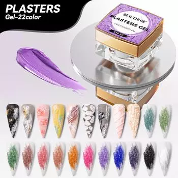 BEAU COLOR 22colors 3D Plaster Gel Nail Art Painting Gypsum Gel Polish Collection for Nail Salon DIY Design and Home Manicure