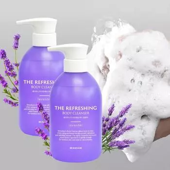 Beaudiani Lavender Body Cleanser Perfume All-in-One Sensitive Natural Summer Большая емкость без масел, 2 шт., 450 мл