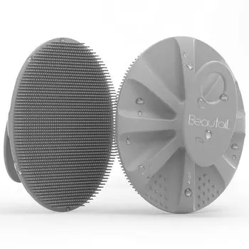 BEAUTAIL силиконовый скраб для тела щетка для душа ванна мытье нежный отшелушивающий скраб очищающая мочалка для женщин мужчин детей чувствительная 1 серая кожа, чистая,