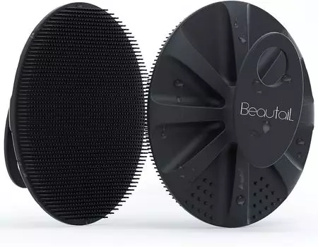 BEAUTAIL Силиконовый скраб для тела, щетка для душа, ванны, мытья, нежный отшелушивающий скраб, очищающая мочалка для женщин, мужчин, детей, чувствительной кожи, легко ухаживать
