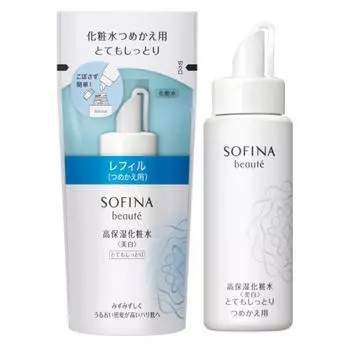 Beaute Sofina Beaute Высокоувлажняющий тоник для лица, отбеливающий, очень увлажняющий, сменный блок 130 мл