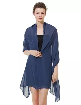 BEAUTELICATE Большой шифоновый 200 x Легкий и Идеально подходит для и Воздух Идеально подходит в качестве подарка для и Темно-синий палантин, 68 см, Дышащий, Вечеринки, Свадьбы,