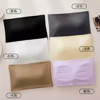 Beautiful back seamless strapless tube top underwear women s anti-light chest wrapping small breasts gather non-slip inner cover bra cover M/L (80-62.5kg recommended) белый