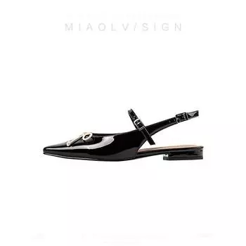 Beautiful bag head sandals women s new summer design sense niche ballet style flat bottom pointed single shoes 35