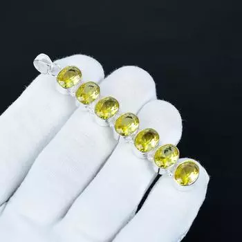 Beautiful Citrine Pendant, 925 Sterling Silver Pendant, Handmade Pendant, Antique Pendant, Citrine Gemstone Pendant, For Birthday Gift 3.14 жёлтый