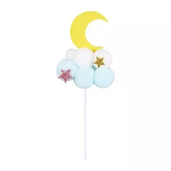 Красивые облака торт топпер для вечеринки по случаю дня рождения декор украшение торта кекс с днем рождения 5 inch,type1