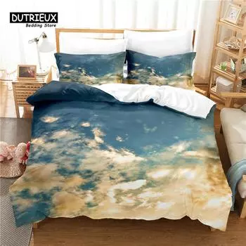 Beautiful Clouds Duvet Cover Set, Fashion Bedding Set, Soft Comfortable Breathable Duvet Cover, For Bedroom Guest Room Decor EU single(135x200cm)