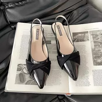 Beautiful design, pointed back strap, wedge heel, bag head sandals, girls pink platform shoes 35