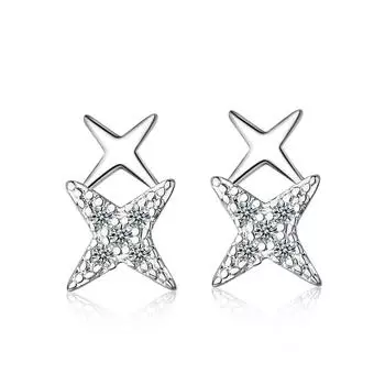 Beautiful Earrings Star Sweet Small Fresh Ear Accessories Women Trendy Star Ear Stud Elegant Temperament Banquet Jewelry