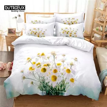 Beautiful Flower Duvet Cover Set, Fashion Bedding Set, Soft Comfortable Breathable Duvet Cover, For Bedroom Guest Room Decor EU single(135x200cm)