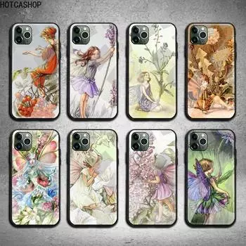 Красивый чехол для телефона с изображением цветочной феи, закаленное стекло для iPhone 12 11 Pro Max Mini XR XS MAX 8 X 7 6S 6 Plus SE 2020 iphone 11 pro