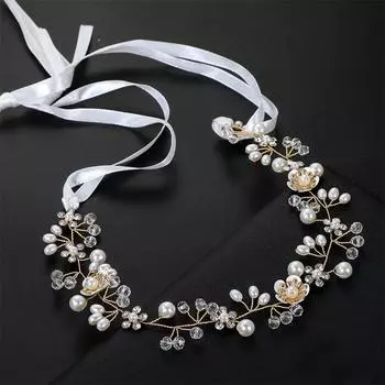 Beautiful flower handmade bead headband, women s headband, wedding dress, girls headwear, hair accessories