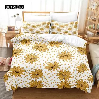 Красивый Постельный Комплект с Цветами Комплект Пододеяльника 3D Постельное Белье Цифровая Печать Постельное Белье Размер Квин Модные Дизайны EU single(135x200cm)