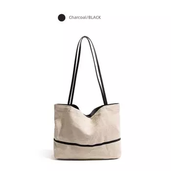 Beautiful Girl Bag 2025 Heavy New Rain Dew Shoulder Large Capacity Niche Commuter All-Match Casual Tote Bag Flaxen