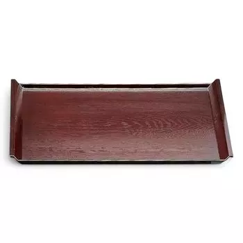 Beautiful Japanese Made in Shaku 5 ID Wood Tamuke x x J-kitchens Placemat, Tray, Design, Japan, Heat-Resistant, A) Grain, (45.5cm 32.5cm 2.2cm)