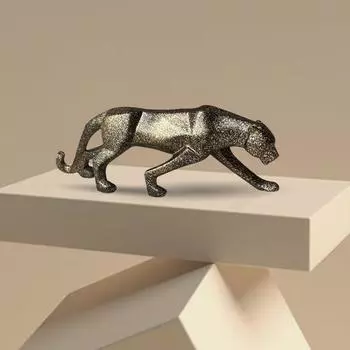 Beautiful Leopard Statue for Home Decor (Pack of 1, Dark Brown)