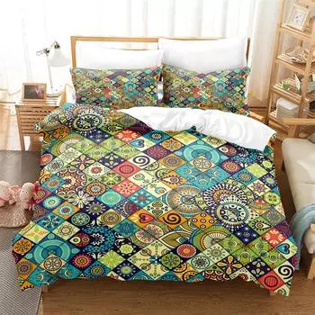 Beautiful Pattern Bedding Set Duvet Cover Set 3d Bedding Digital Printing Bed Linen Queen Size Bedding Set Fashion Design EU single(135x200cm)