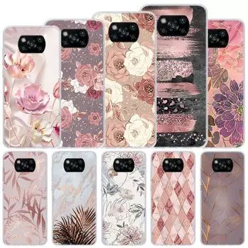 Beautiful Rose Bling Picture Soft Case For Xiaomi Poco X3 NFC X4 M4 Pro M3 M2 Phone Cover F3 F2 F1 Mi Note 10 Lite A3 A2 A1 Fund Xiaomi Poco X3
