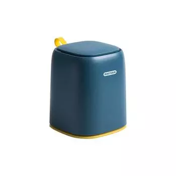 Beautiful Silicone Handled Trash Can - Keep Space Tidy And Stylish Wastepaper Basket Home Furnishings Desktop Products белый