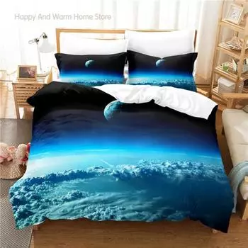 Beautiful Star Print Bedding Set, 3Pcs Duvet Cover Set, Soft Comfortable Breathable Duvet Cover, For Bedroom Guest Room Decor EU single(135x200cm)