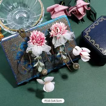 Beautiful super fairy wind flower stud earrings femininity long vacation travel photo bride earrings wedding accessories