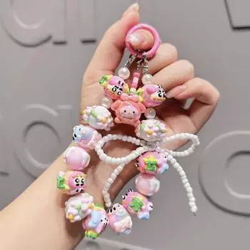 Beautifully Sanrio Crafted Beaded Keychain Collection Perfect For Birthday And Holiday Gifts Pink Melody