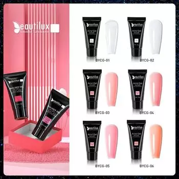 Beautilux Poly Acryl Gel Nail Polish Soak Off UV LED Crystal Acryl Tip Building Construction Gel Nails Art Design Enhancer 30 г