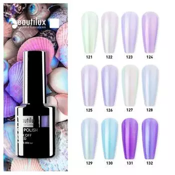 Beautilux Русалка Гель-лак для ногтей Shell Жемчужный цвет Гели для дизайна ногтей Лак для ногтей Soak Off UV Полуперманентный лак для ногтей 10 мл