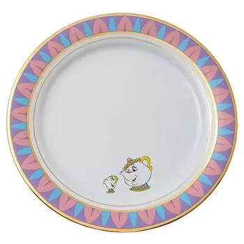 Beauty and the Beast Elegant Plate Potts Disney Tableware Exclusive Merchandise (Mrs. & Chip) (Resort Souvenir)