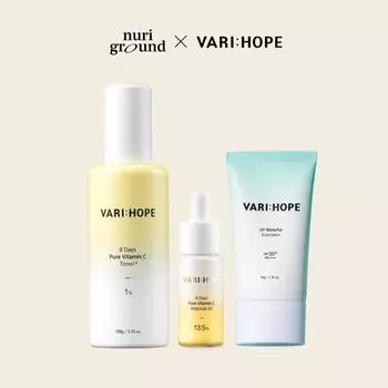 [Beauty Box] 8-дневный стартовый пакет с чистым витамином С (Тонер 100г + Ампула 15г + Крем солнцезащитный 50г)