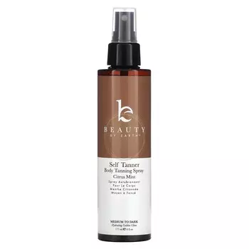 Beauty By Earth, Автозагар для тела с эффектом автозагара, от среднего до темного, с ароматом цитруса и мяты, 6 жидких унций (177 мл)