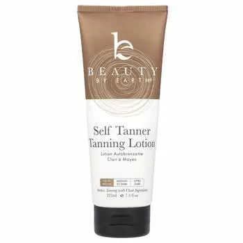 Beauty By Earth, Автозагар, лосьон для загара, средний тон кожи, 7,5 жидких унций (222 мл)