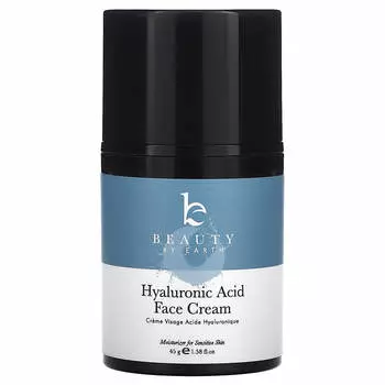 Beauty By Earth, Крем для лица с гиалуроновой кислотой, 1,58 жидких унций (45 г)