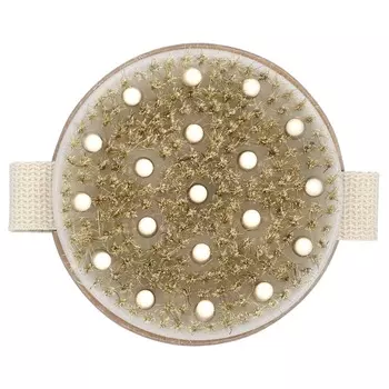 Beauty By Earth, Щетка для сухого массажа тела, 1 круглая щетка