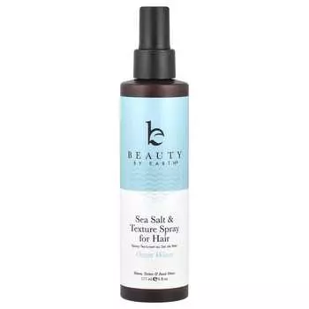 Beauty By Earth, спрей для придания текстуры волосам с морской солью, океанские волны, 6 жидких унций (177 мл)