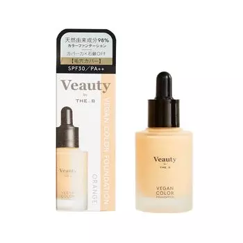 Beauty by Vegan Color Foundation Жидкая тональная основа для чувствительной кожи SPF30 Ингредиенты для красоты кожи THE_B (оранжевый) (Покрытие пор/шероховатое покрытие)