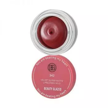 Beauty Glaze Velvet Matte Lip Mud Стойкая водостойкая помада для губ с оттенком красного цвета Glaze Halo