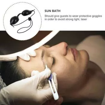 Beauty Goggles Защитные очки Защитная силиконовая маска для глаз IPL Затемнение Защита глаз Beauty Hair Machine Маска для глаз черная чёрный