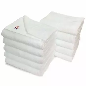 Beauty Imabari Towel Commercial Face Towel Set of 10 Murakami Towel M Color 34x86cm For Beauty Salons 100 Colors Lightweight and Thin (№04 Белый)
