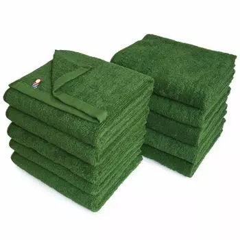Beauty Imabari Towel Commercial Face Towel Set of 10 Murakami Towel M Color 34x86cm For Beauty Salon 100 Colors Lightweight and Thin (№31 Вечнозеленый)