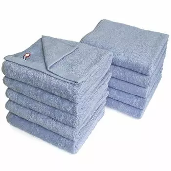 Beauty Imabari Towel Commercial Face Towel Set of 10 Murakami Towel M Color 34x86cm For Beauty Salons 100 Colors Lightweight and Thin (№03 Серый)