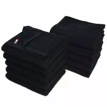 Beauty Imabari Towel Commercial Face Towel Set of 10 Murakami Towel M Color 34x86cm For Beauty Salons 100 Colors Lightweight and Thin (№01 Черный)