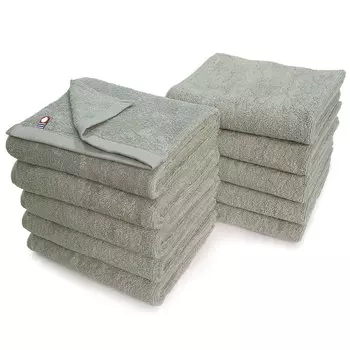 Beauty Imabari Towel Commercial Face Towels Set of 10 Murakami Towel M Color 34x86cm For Beauty Salons 100 Colors Lightweight and Thin Olive (№62