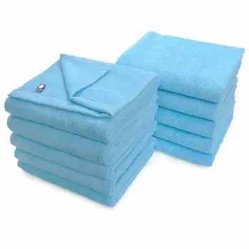 Beauty Imabari Towel Commercial Face Towels Set of 10 Murakami Towel M Color 34x86cm For Beauty Salons 100 Colors Lightweight and Thin Sky (№07 Синий)